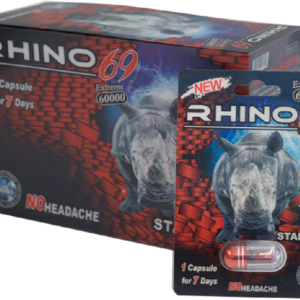 Rhino 69 60000 Single - Men’s Wellness Supplement (20 Pills)