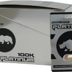 Rhino Platinum 100K Single - Men’s Wellness Supplement (20 Pills)