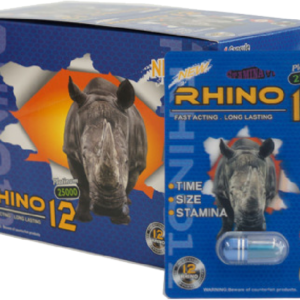 Rhino Platinum 12 25000 Single - Men’s Wellness Supplement (20 Pills)