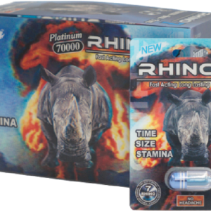 Rhino Platinum 7 70000 Single - Men’s Wellness Supplement (20 Pills)