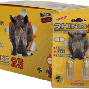 Rhino Power 25 100000 Double - Men’s Wellness Supplement (40 Pills)